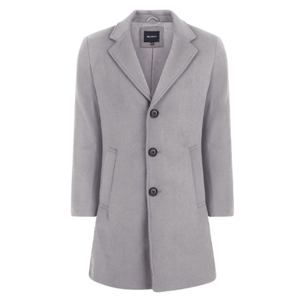 Men's Tailored Wool Blend Notch Collar Wool Blend Walker Car Coat Jacket
