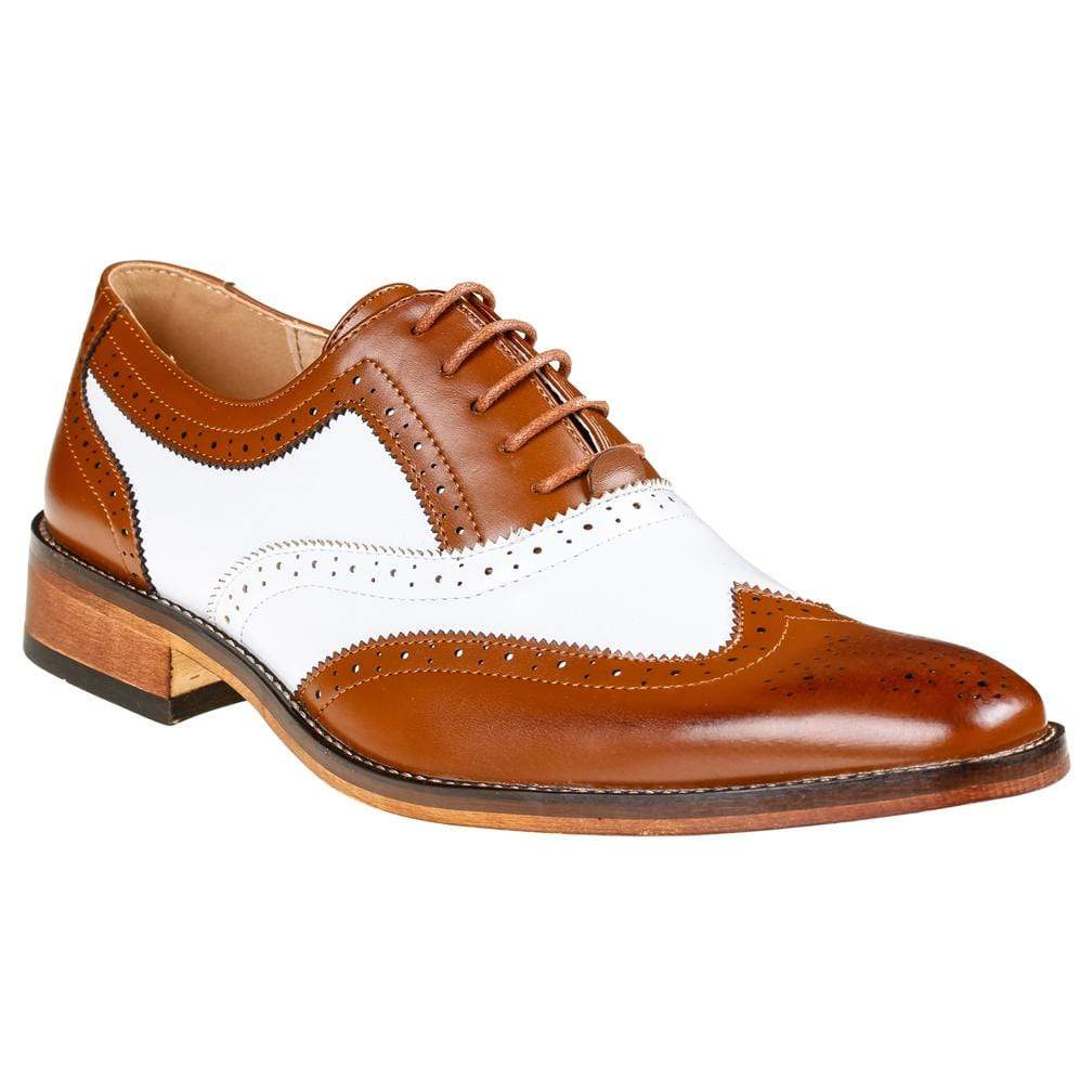 white and orange dress shoes Owen Leather Oxford Style Dress Shoes for Men