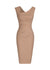 Haute Edition Women's Ruched Shoulder Bodycon Sheath Dress Daily Haute