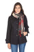 Haute Edition Women's Short Length Wool Blend Car Coat with Free Scarf Daily Haute