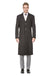 Men's Knee Length Wool Blend Three Button Long Jacket Overcoat Top Coat Daily Haute