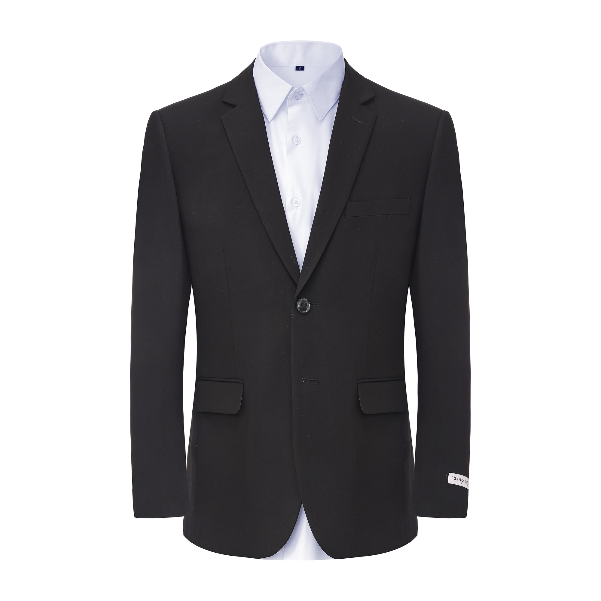 Gino Vitale Men's 2-Piece 4-Way Stretch Notch Lapel Slim Fit Suit