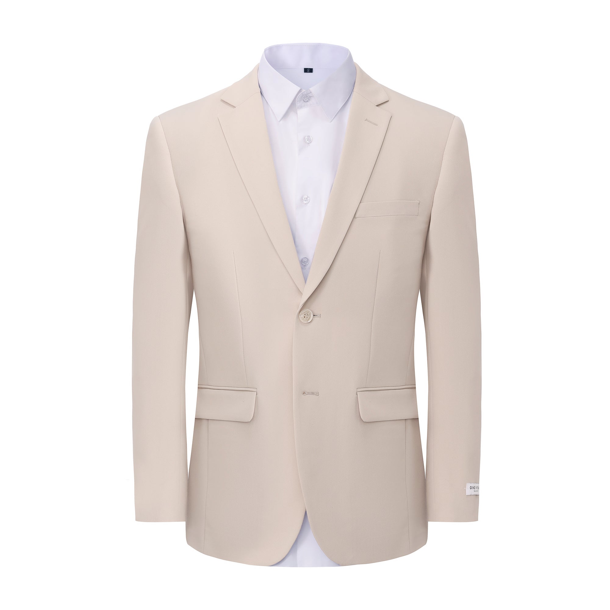 Gino Vitale Men's 2-Piece 4-Way Stretch Notch Lapel Slim Fit Suit