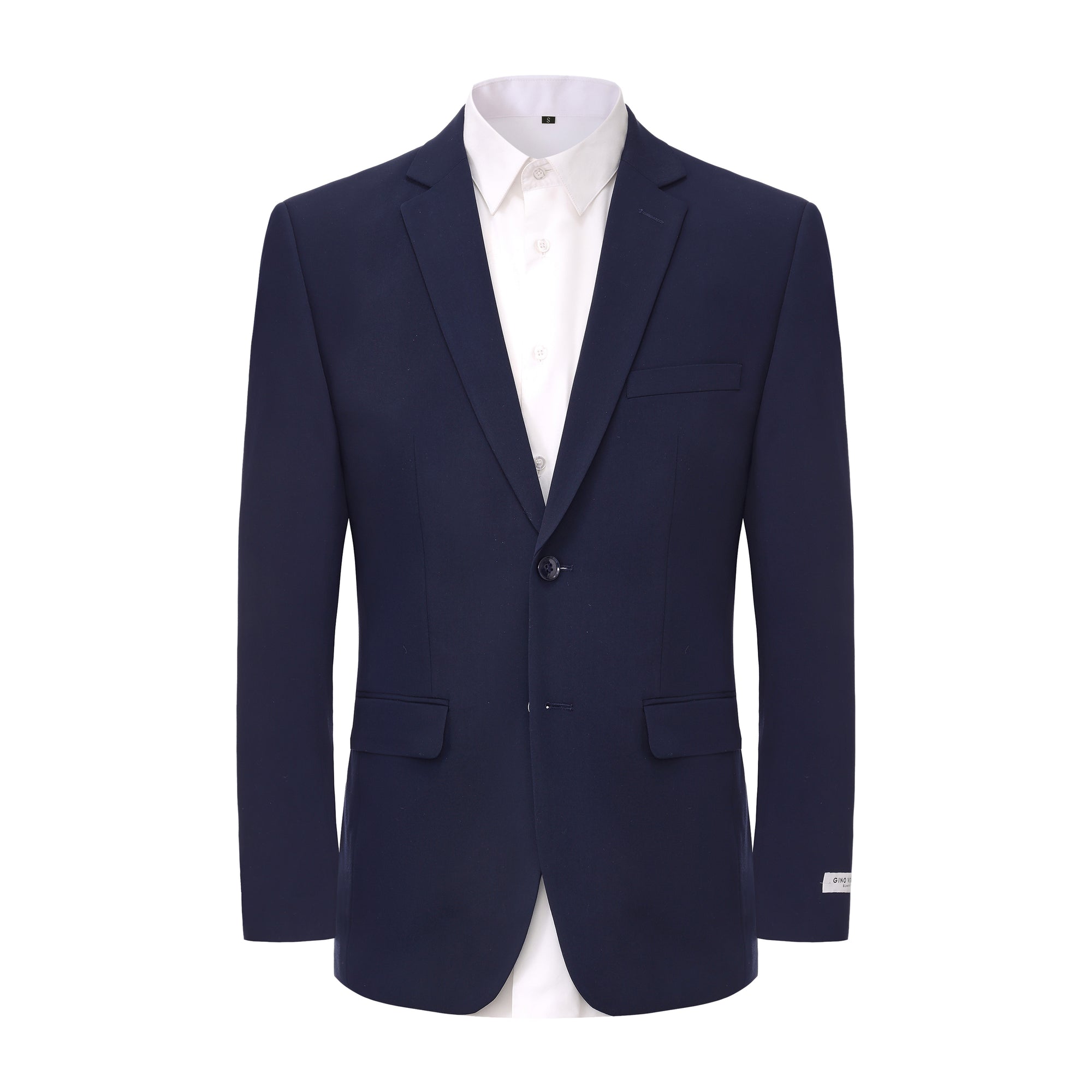 Gino Vitale Men's 2-Piece 4-Way Stretch Notch Lapel Slim Fit Suit