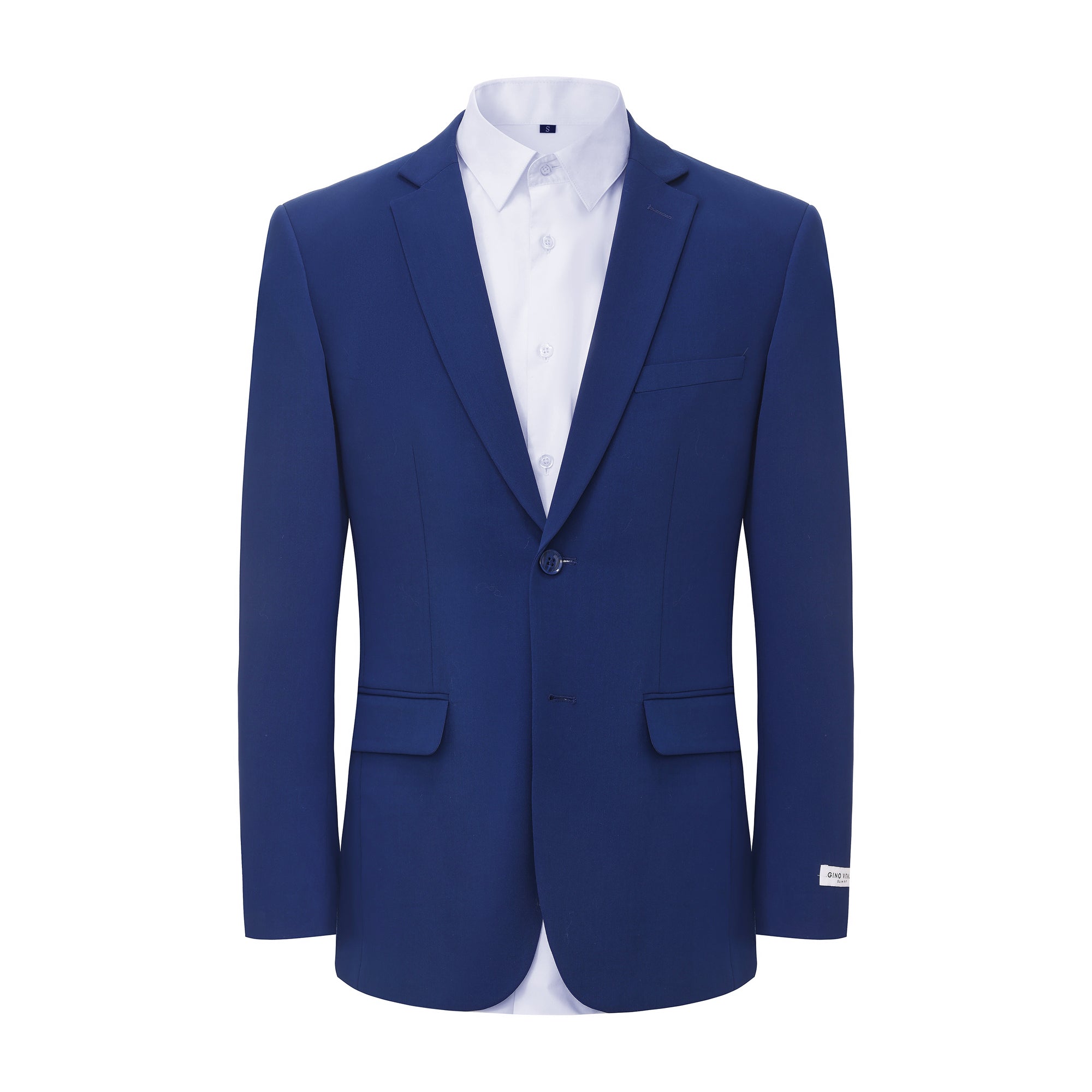 Gino Vitale Men's 2-Piece 4-Way Stretch Notch Lapel Slim Fit Suit