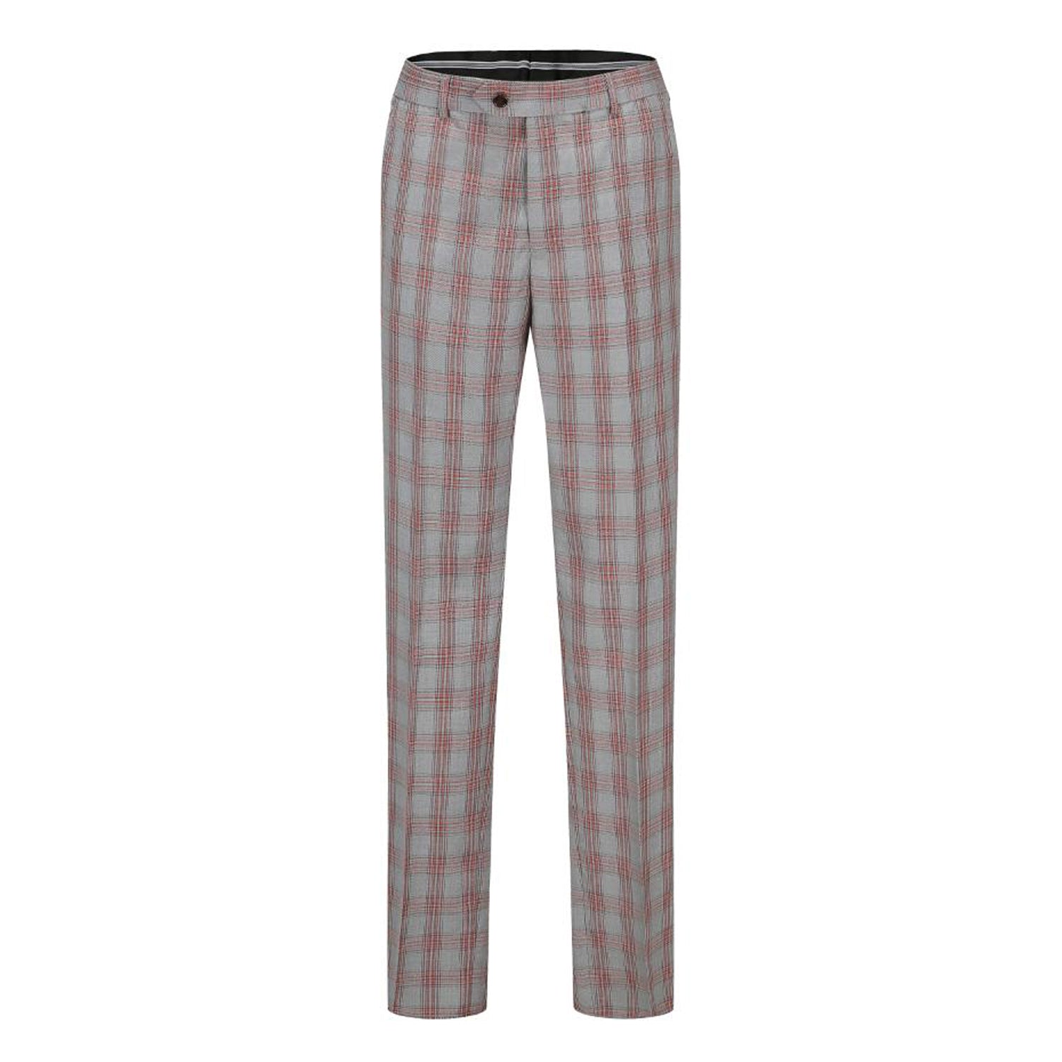 Men's 2-Piece Performance Stretch Double Breasted Blue Check Suit