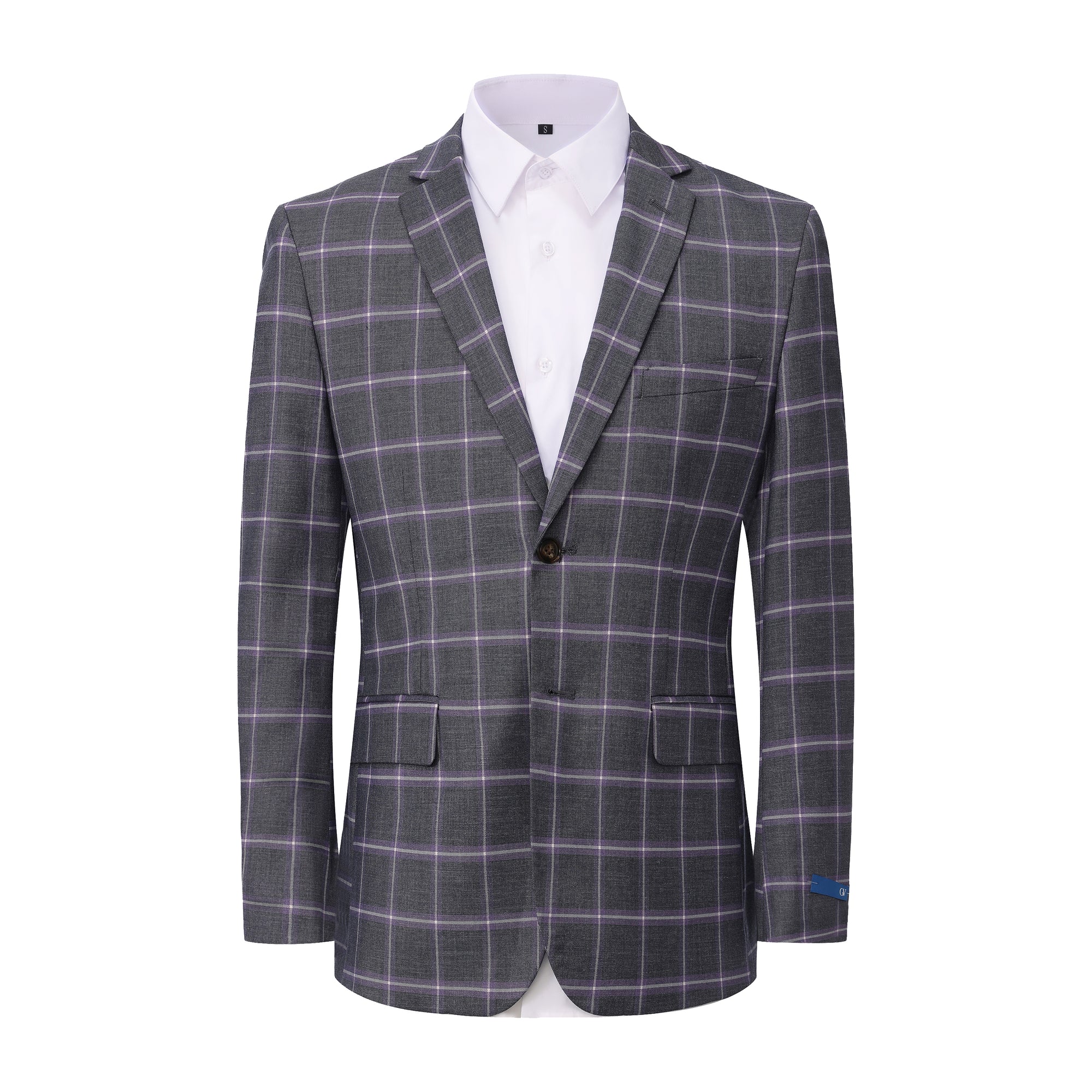 Gino Vitale Men’s Plaid Slim Fit Sportcoat Blazer