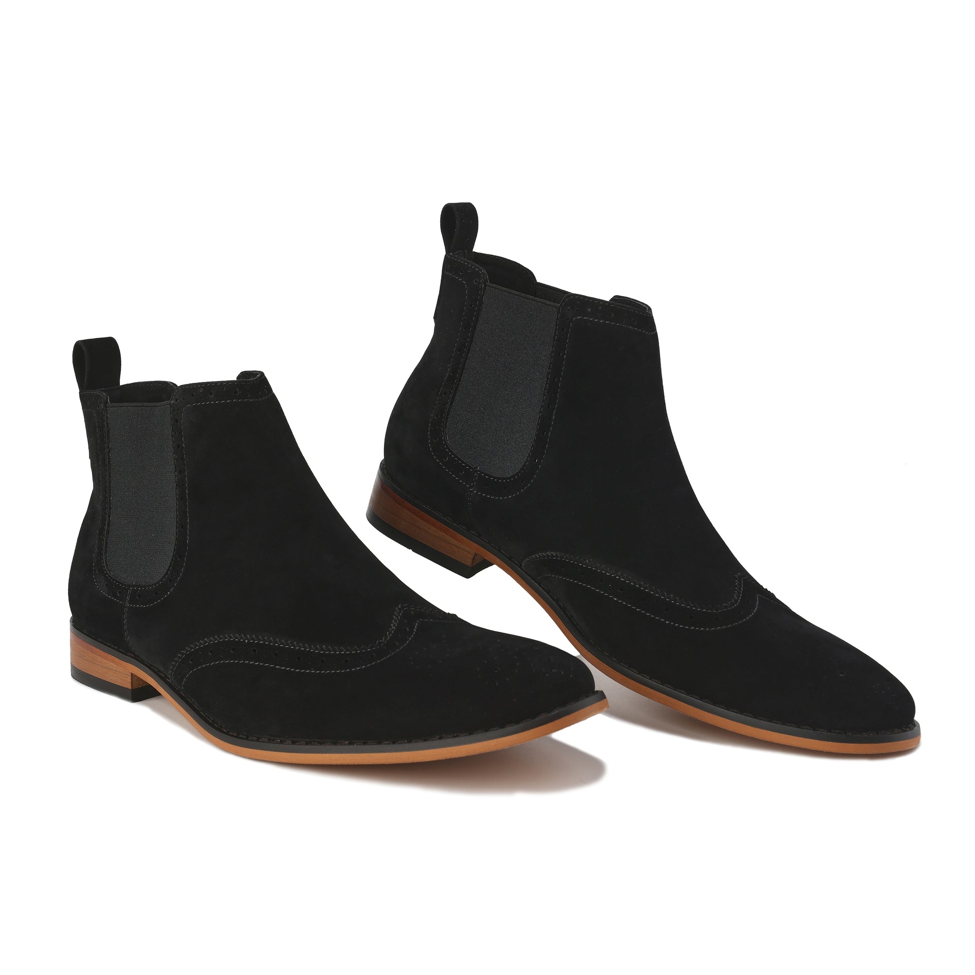 Slip On Wingtip Chelsea Boots