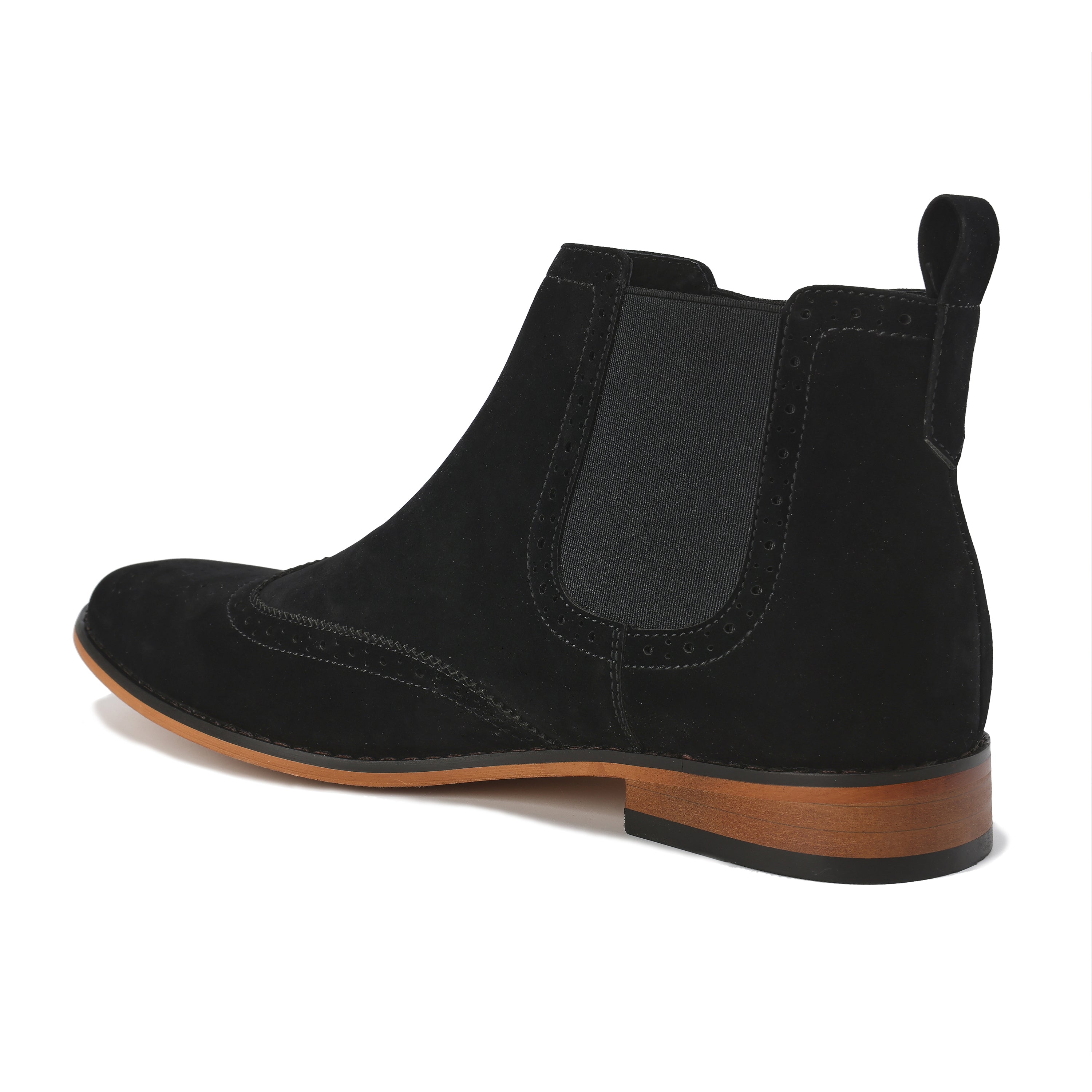 Men's Slip-On Wingtip Chelsea Boots