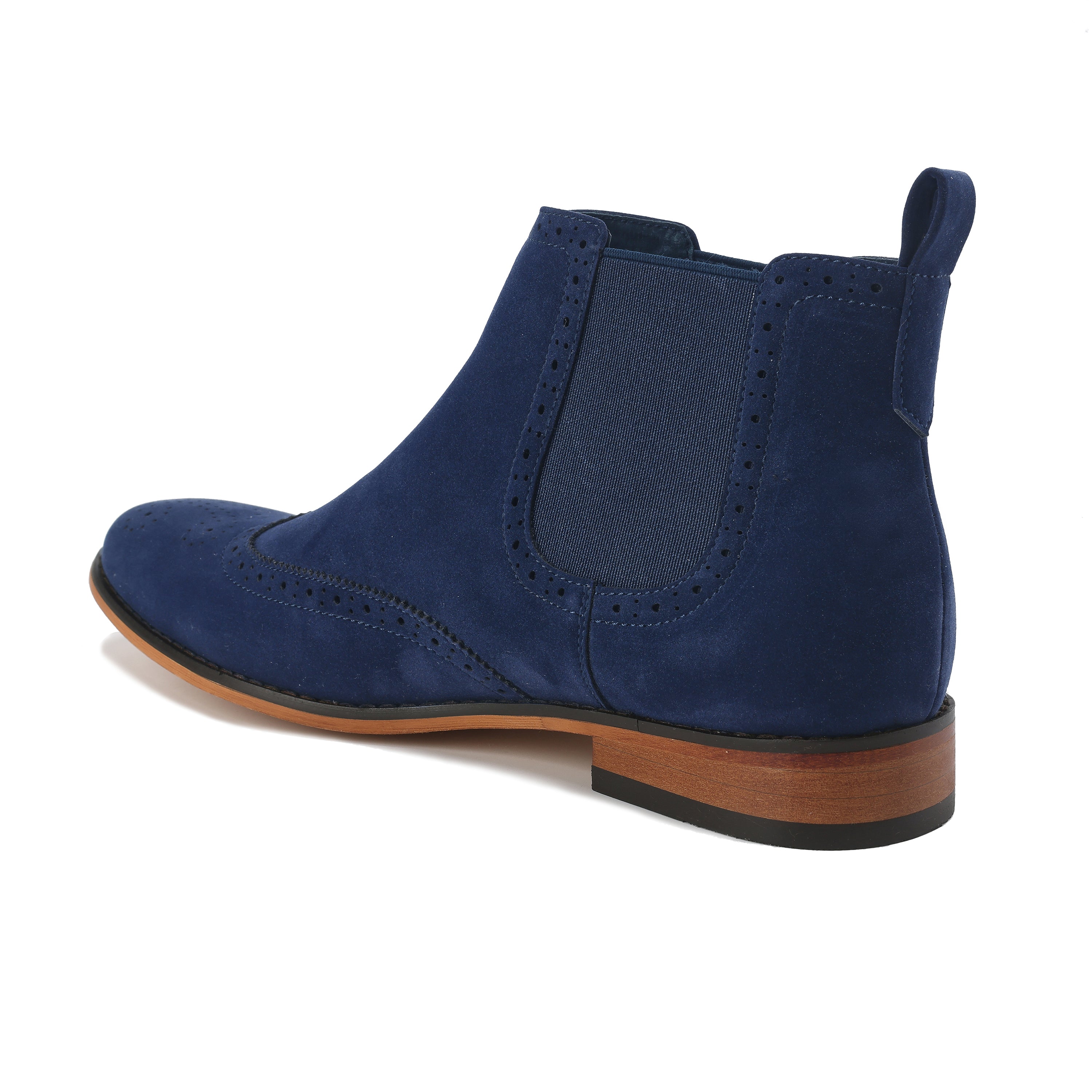 Men's Slip-On Wingtip Chelsea Boots