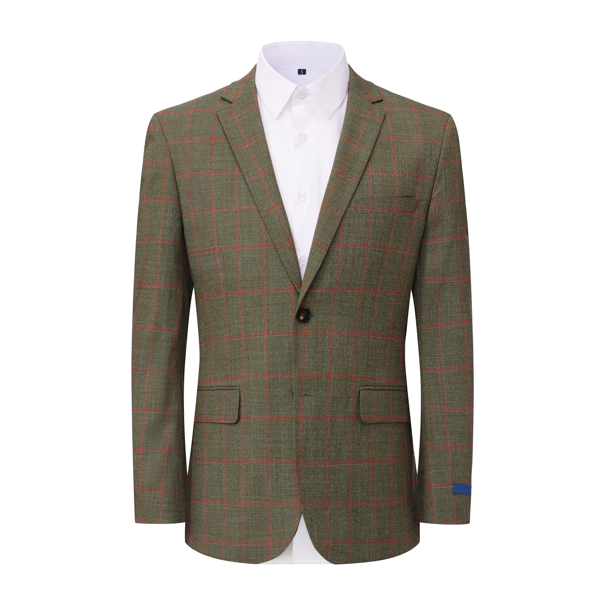 Gino Vitale Men’s Plaid Slim Fit Sportcoat Blazer