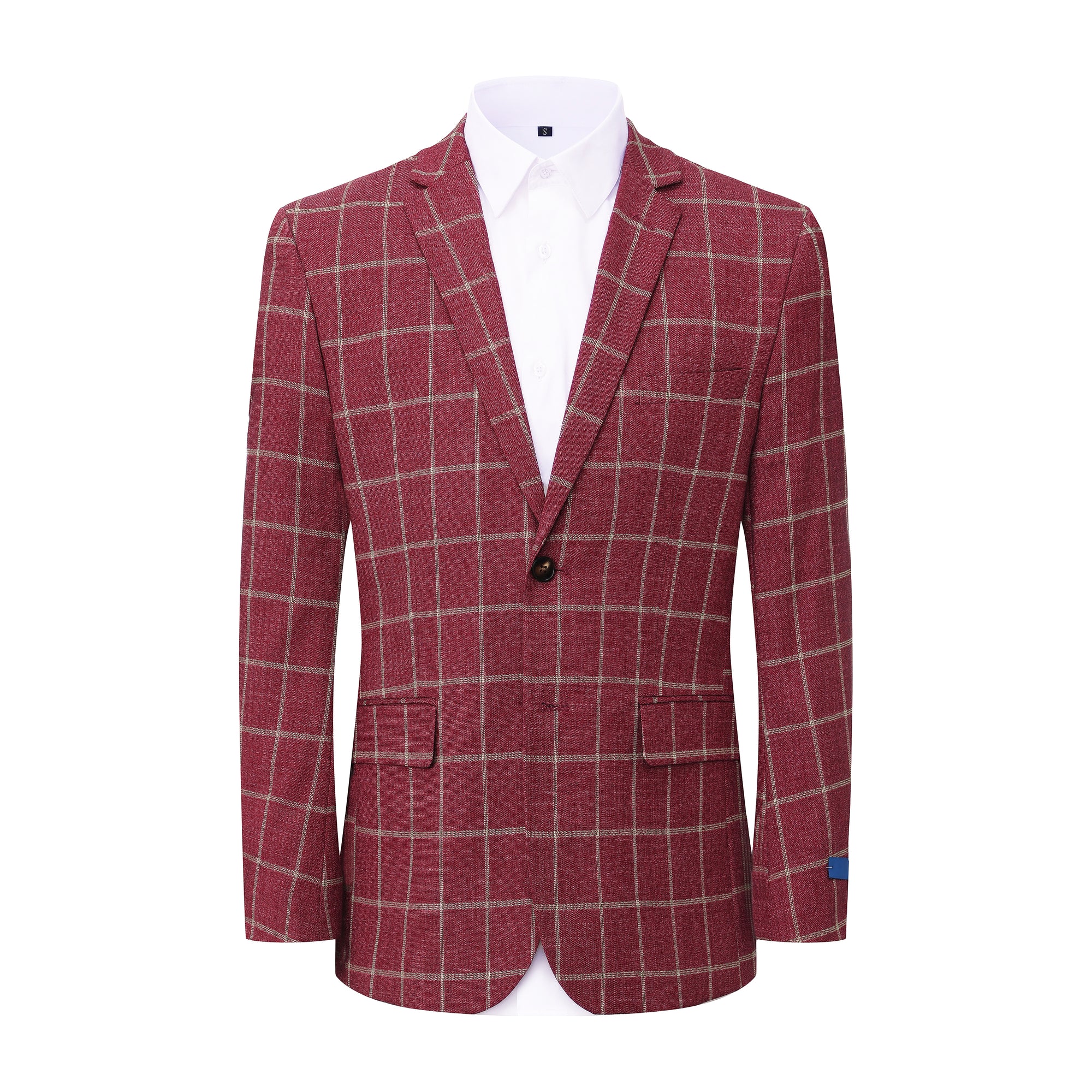 Gino Vitale Men’s Plaid Slim Fit Sportcoat Blazer
