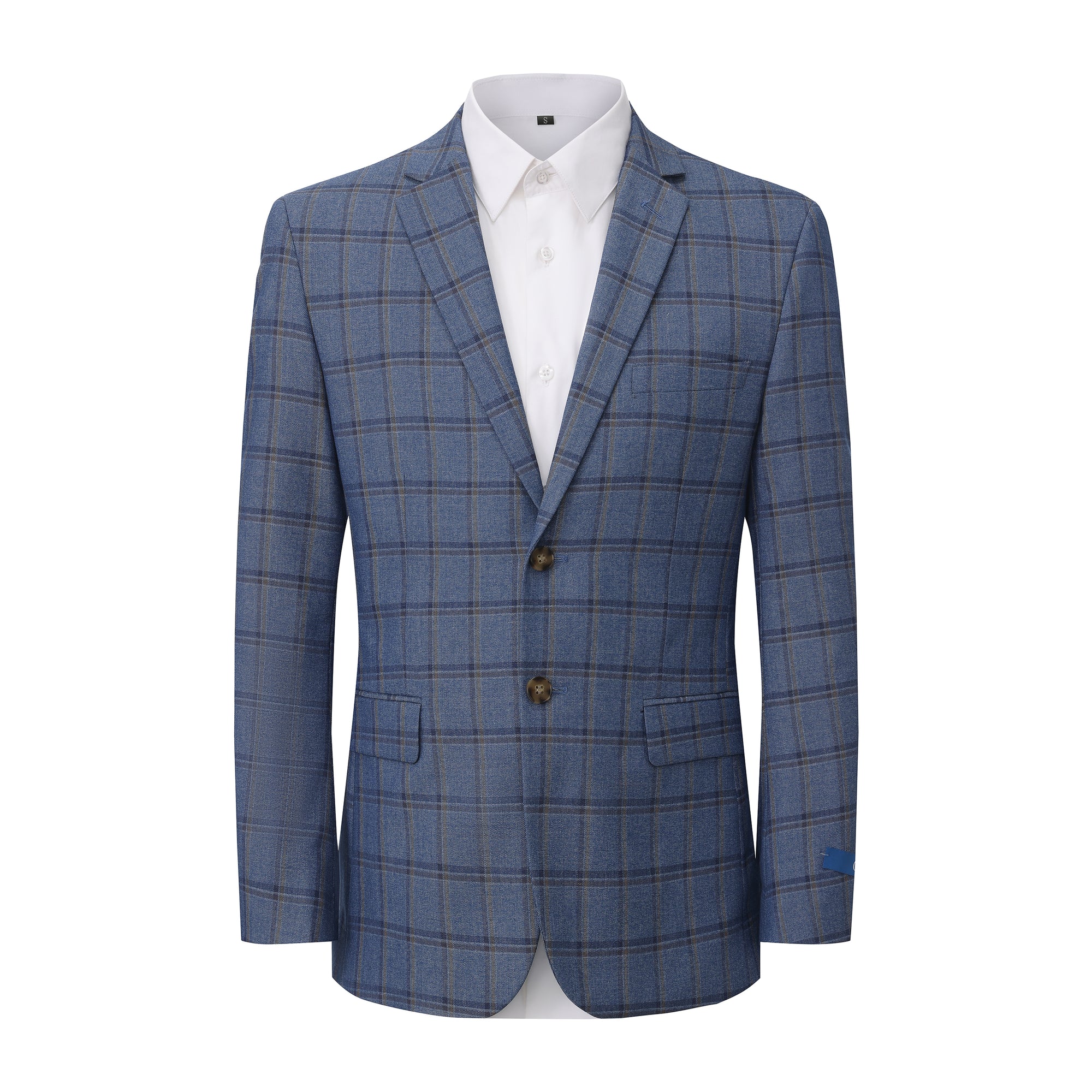 Gino Vitale Slim Fit 2-Piece Performance Four-Way Stretch Plaid Suit