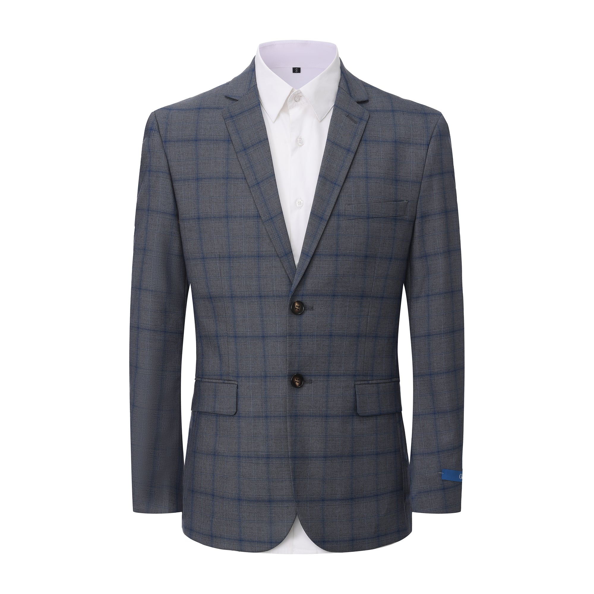 Gino Vitale Slim Fit 2-Piece Performance Four-Way Stretch Plaid Suit