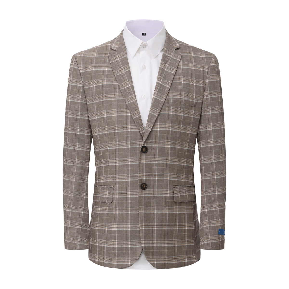2 Piece Performance Stretch Plaid Slim Fit Suit