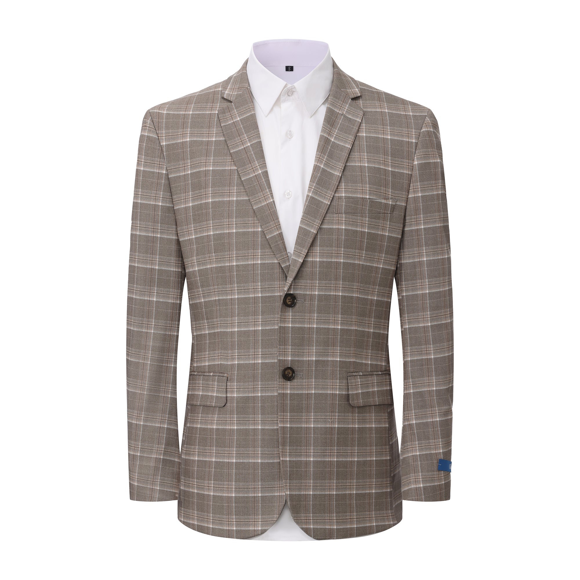 Gino Vitale Slim Fit 2-Piece Performance Four-Way Stretch Plaid Suit