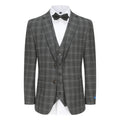 Men's 3-Piece Slim Fit Elegant Check Suit