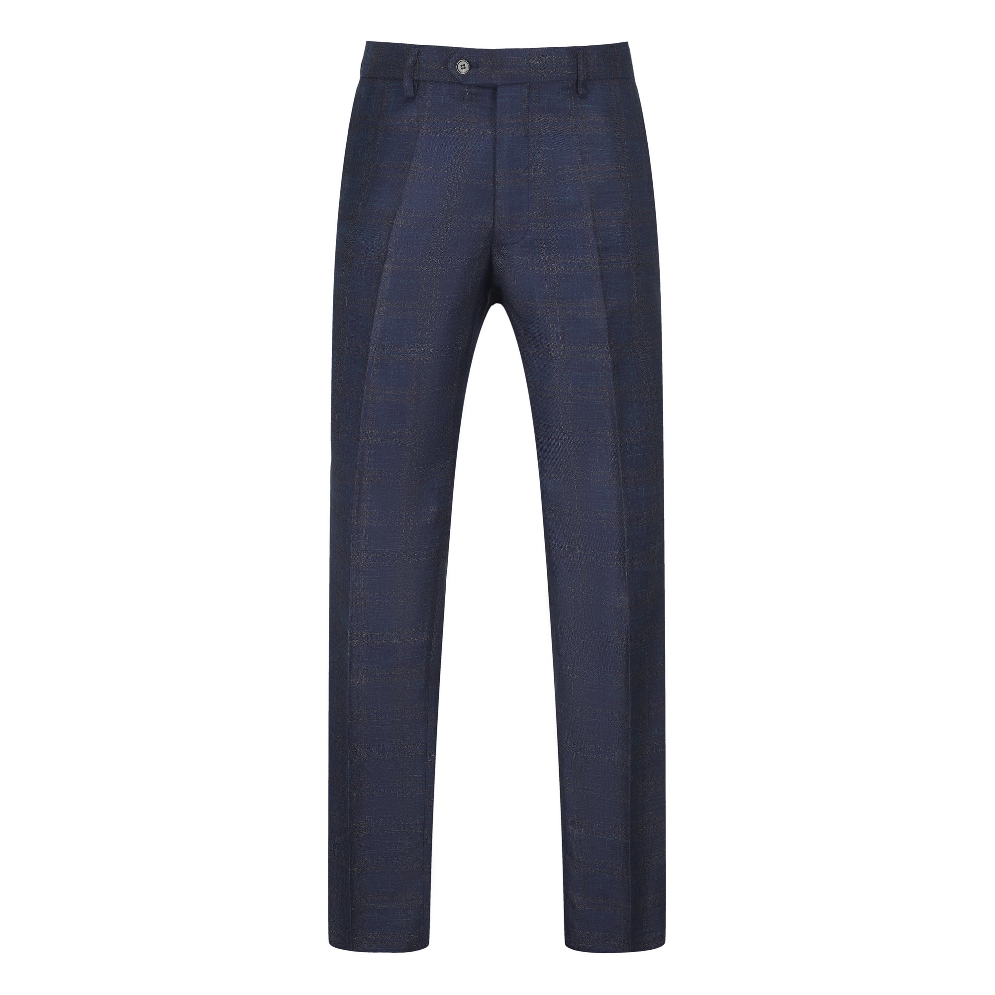 Gino Vitale 3-Piece Slim Fit Stretch Plaid Suit