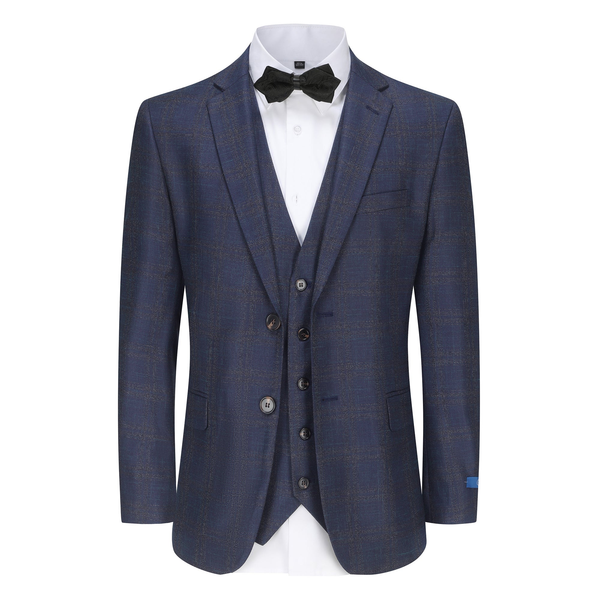 Slim Fit 3PC Tailored Check Suit