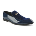 Men's Velvet & Patent Leather Slip-On Dress Loafers