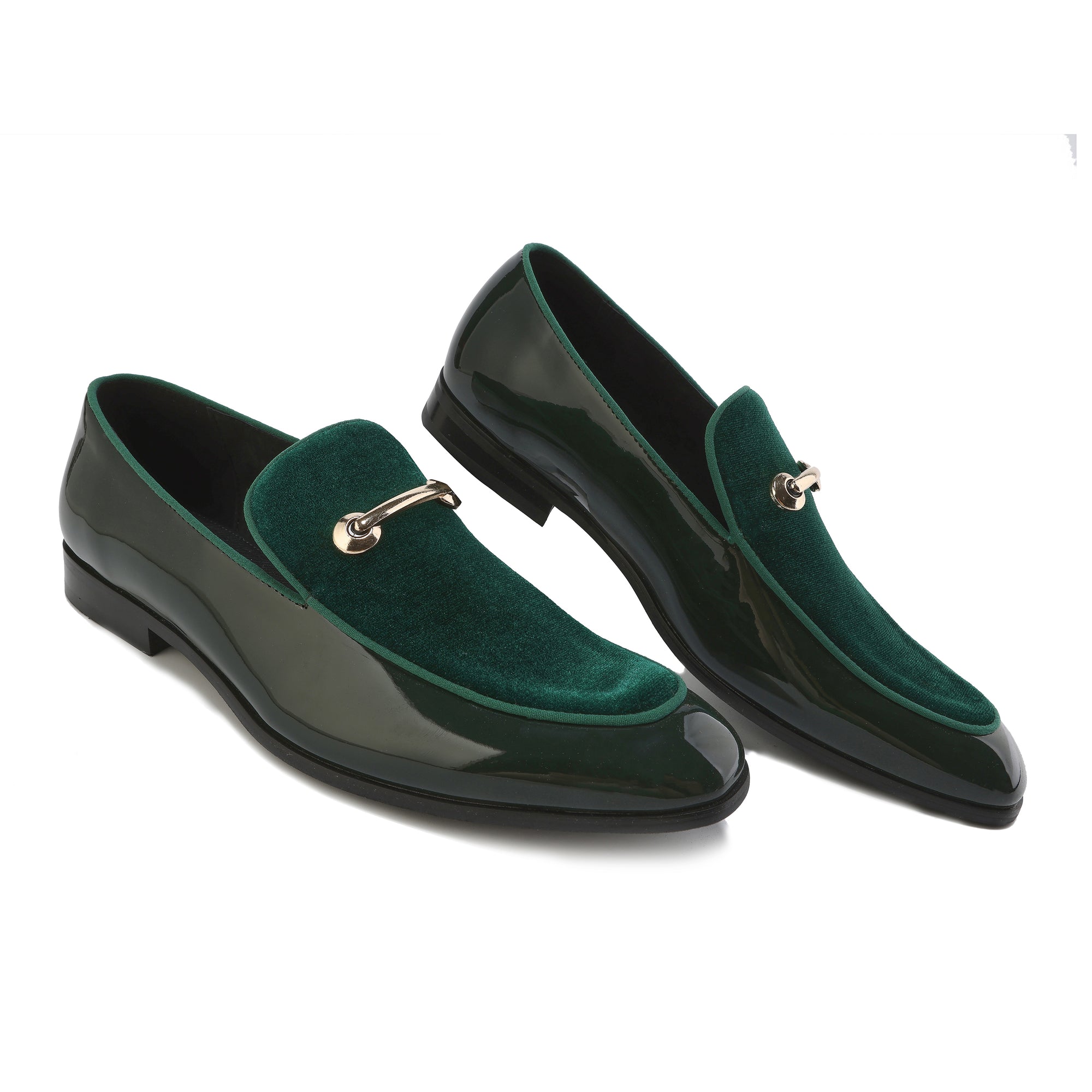 Gino Vitale Velvet & Patent Leather Slip On Dress Loafer