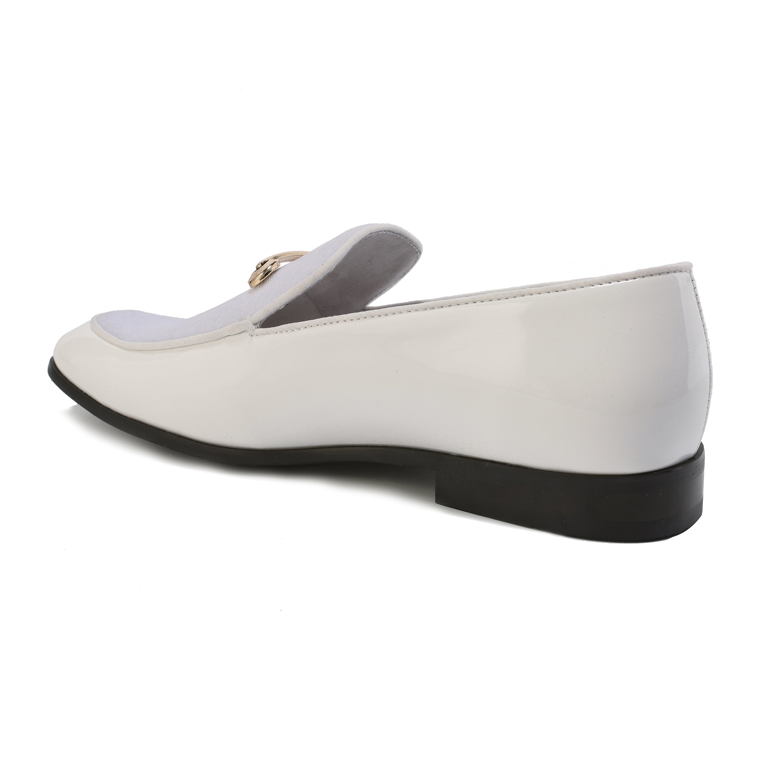 Men's Velvet & Patent Leather Slip-On Dress Loafers