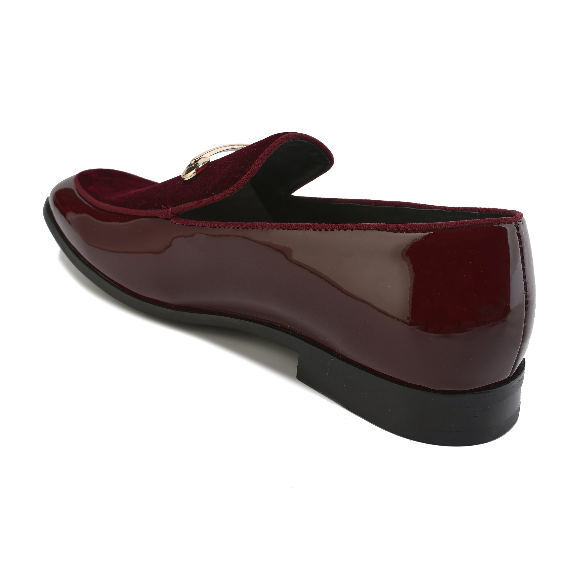Gino Vitale Velvet & Patent Leather Slip On Dress Loafer