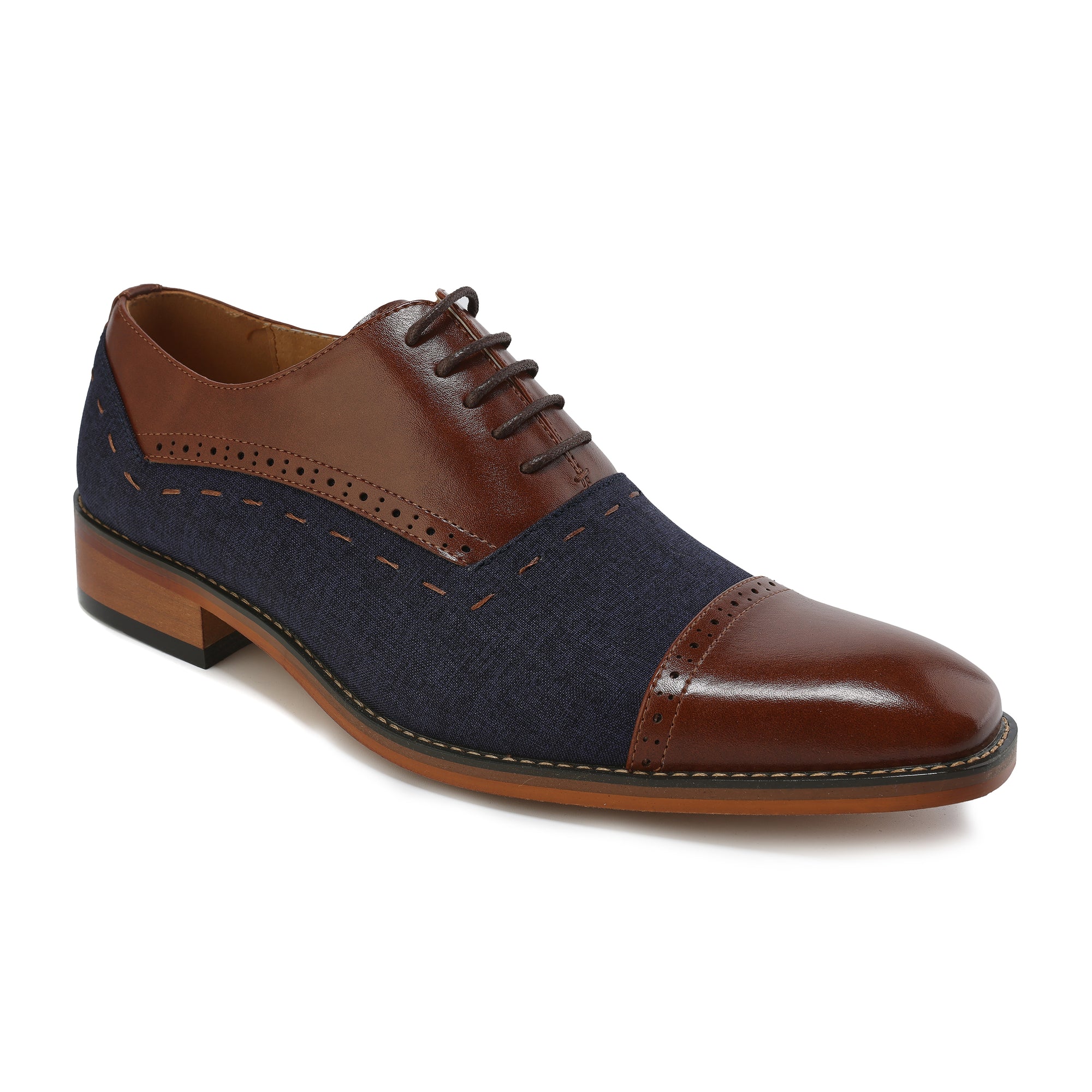 Gino Vitale Lace-Up Cap Toe Oxford