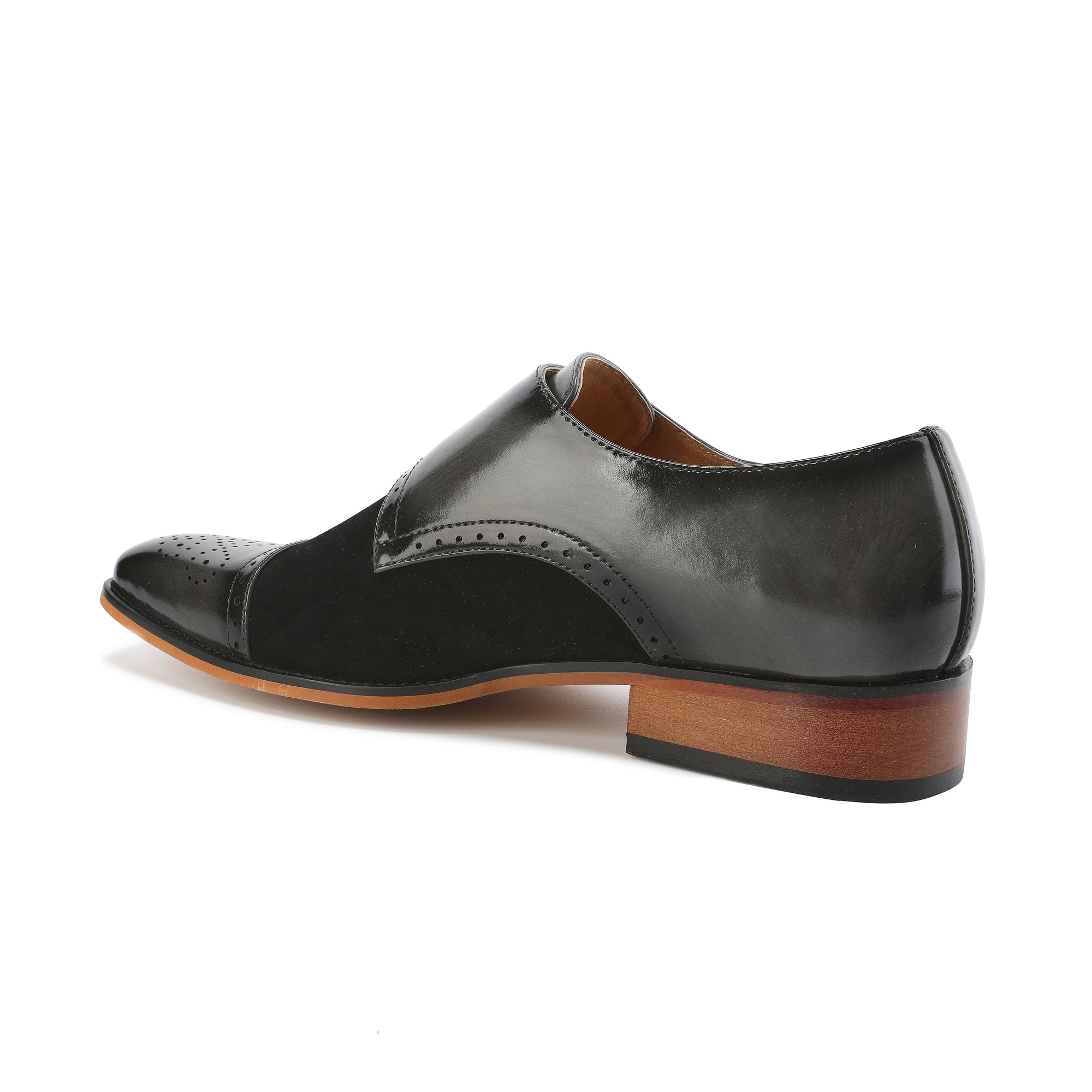 Gino Vitale Men's Double Monk Strap Two-Tone Loafer