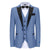 Men's Slim-Fit 3PC Satin Peak Lapel Tuxedo