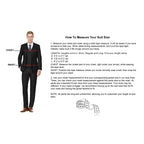 Men's 3-Piece Slim Fit Tailored Blue Check Suit