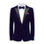 Men's 2-Piece Velvet Peak Lapel Slim-Fit Tuxedo With Performance Stretch Pants & Bow Tie