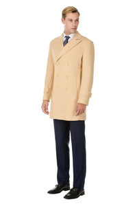Men's Double Breasted Pea Coat Wool Blend Dress Jacket Peacoat Daily Haute