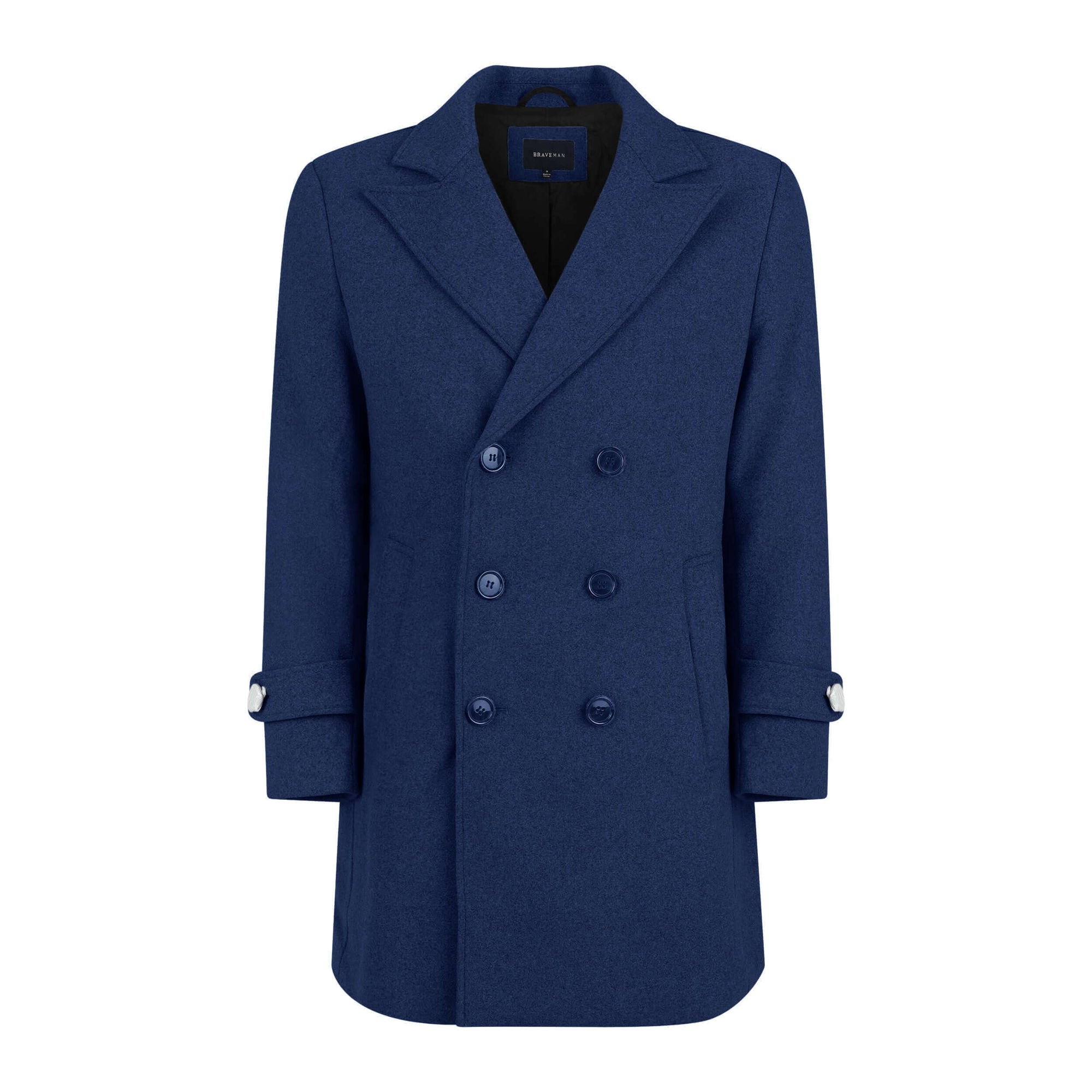 Men's Double Breasted Pea Coat Wool Blend Dress Jacket Peacoat Daily Haute
