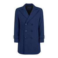 Men's Double Breasted Pea Coat Wool Blend Dress Jacket Peacoat Daily Haute