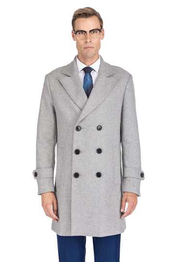 Men's Double-Breasted Wool Blend Peacoat