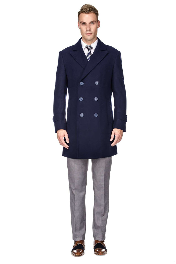 ジャケット・アウター Apartment Three Double-Breasted overcoat evzosrz Mens Trench Coat Winter Jacket Slim Fit Classic