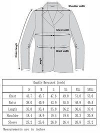 Men's Double Breasted Pea Coat Wool Blend Dress Jacket Peacoat Daily Haute