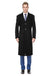 Men's Knee Length Wool Blend Three Button Long Jacket Overcoat Top Coat Daily Haute