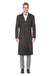 Men's Knee Length Wool Blend Three Button Long Jacket Overcoat Top Coat Daily Haute