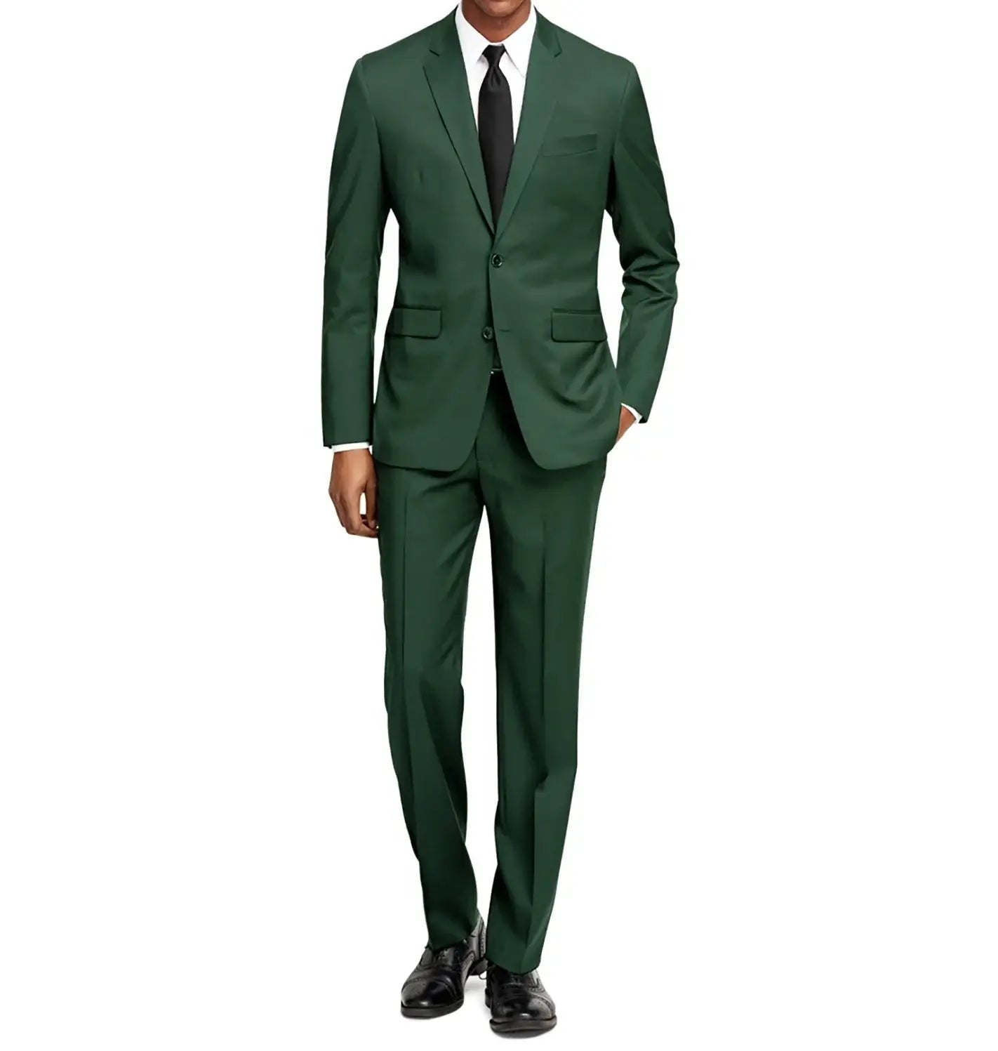 Braveman Men's Formal Two Piece 2-Piece Slim Fit Cut Suit Set - Forest Green - 52R Braveman Men's Formal Two Piece 2-Piece Slim Fit Cut Suit Set - Forest Green - 52R