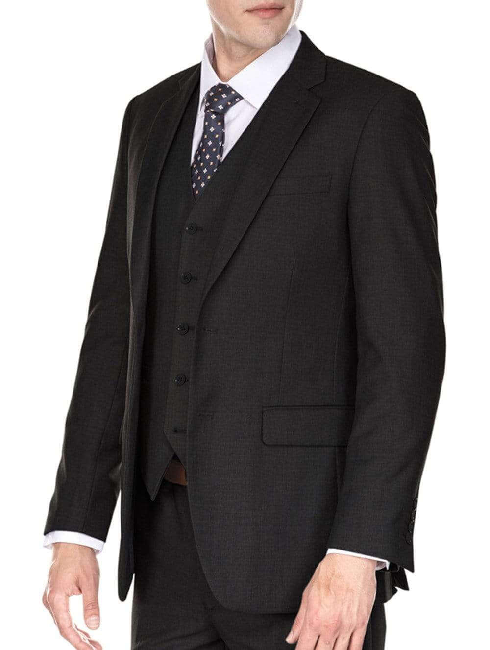 Men's Signature 3-Piece Slim Fit Suits (Black, Navy, Charcoal) Daily Haute