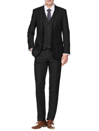 Men's Signature 3-Piece Slim Fit Suits (Black, Navy, Charcoal) Daily Haute