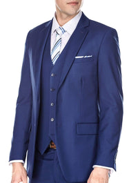 Men's Signature 3-Piece Slim Fit Suits (Burgundy, Lt Grey, Indigo) Daily Haute