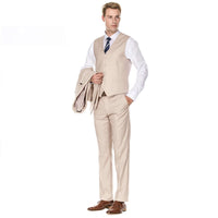 Men's Signature 3-Piece Slim Fit Suits (Lt Beige, Hunter Green, Copper) Daily Haute