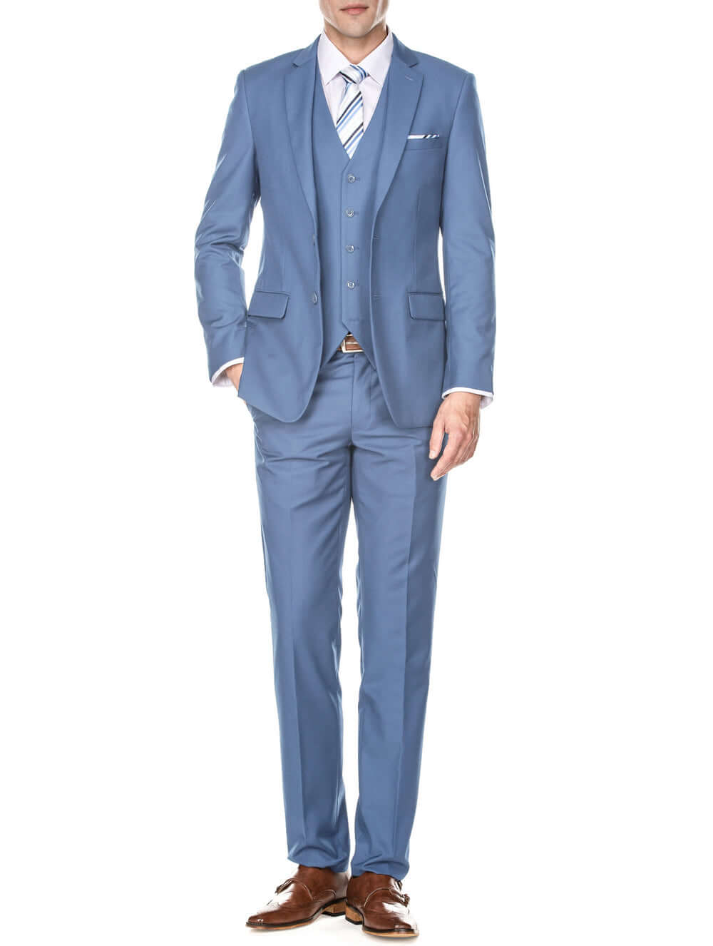Braveman Men's Signature 3-Piece Slim Fit Suits, Green, 50 Regular Braveman Men's Signature 3-Piece Slim Fit Suits, Green, 50 Regular