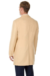 Men's Tailored Wool Blend Notch Collar Wool Blend Walker Car Coat Jacket Daily Haute