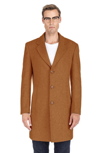 Men's Tailored Wool Blend Notch Collar Wool Blend Walker Car Coat Jacket Daily Haute