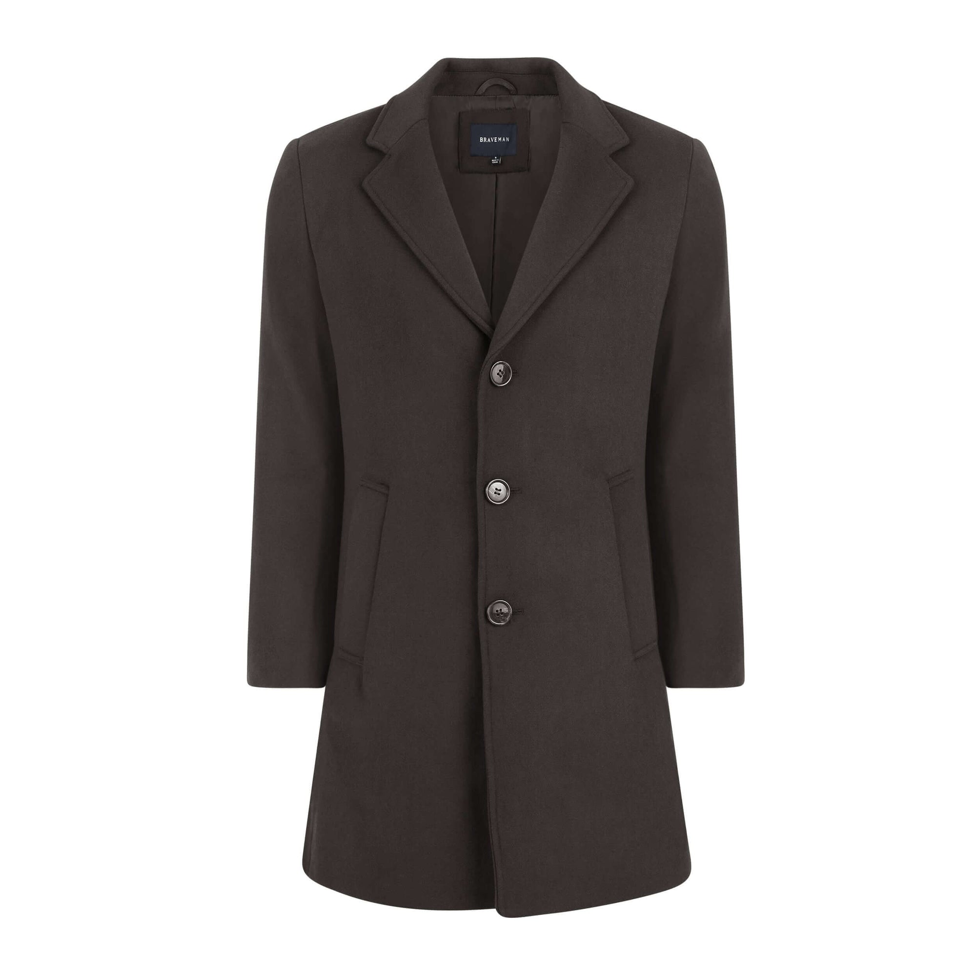 Men's Tailored Wool Blend Notch Collar Wool Blend Walker Car Coat Jacket Daily Haute