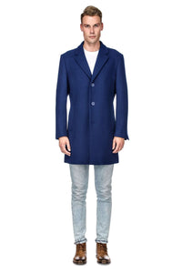 Men's Tailored Wool Blend Notch Collar Wool Blend Walker Car Coat Jacket Daily Haute